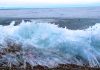 Olas de mar congeladas por las bajas temperaturas en Rusia