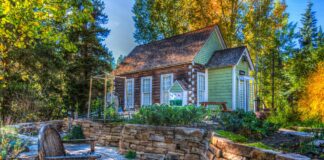 Casa ecológica en el bosque