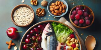 Alimentos ricos en melatonina: Alimentos ricos en melatonia: cerezas, nueces, avena, plátanos, pescado y jengibre