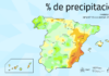 Porcentaje de precipitación. Primavera 2024, respecto a la media 1991-2020