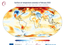 Mínimo histórico del hielo marino y temperaturas récord en febrero de 2025