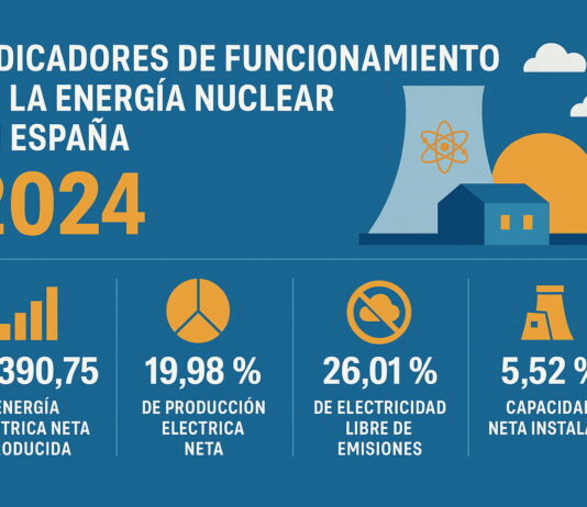Indicadores de funcionamiento de la energía nuclear en España 2024. Centrales nucleares