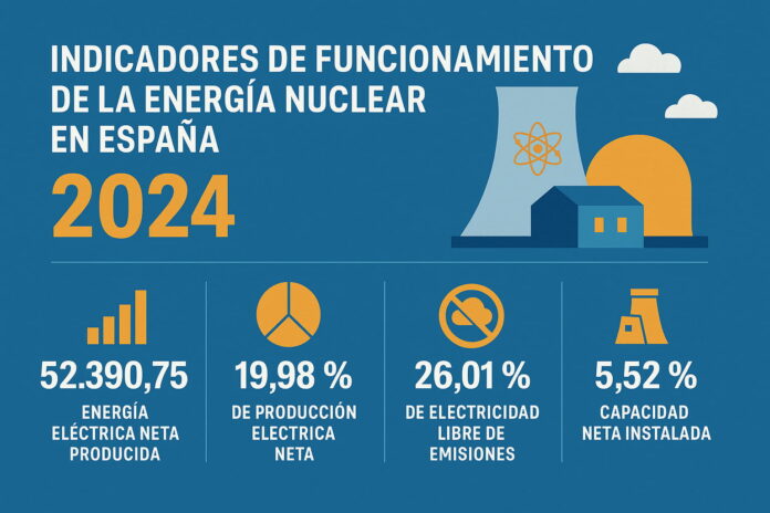 Indicadores de funcionamiento de la energía nuclear en España 2024 Indicadores de funcionamiento de la energía nuclear en España 2024. Centrales nucleares