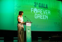 La exgimnasta rítmica, Almudena Cid, en la 3ª Gala Forever Green