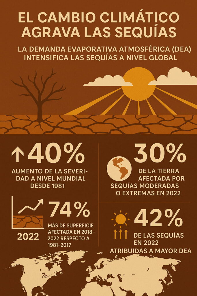 Infografía: El cambio climático agrava las sequías